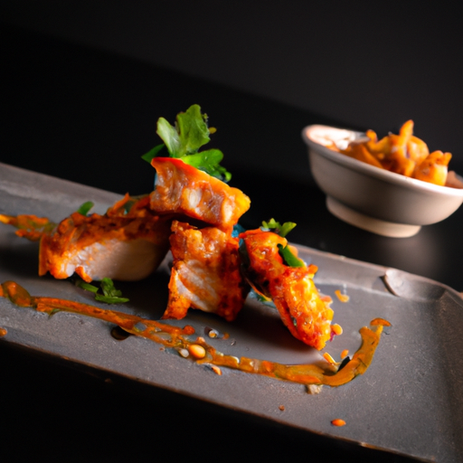 Croustillant de poulet au sésame et à l'orange