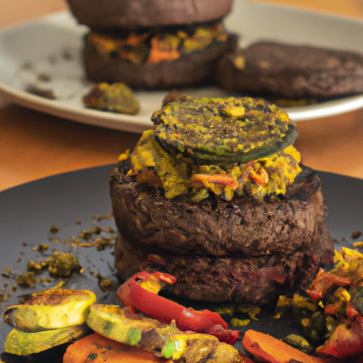 Burgers de lentilles aux poivrons grillés et avocat