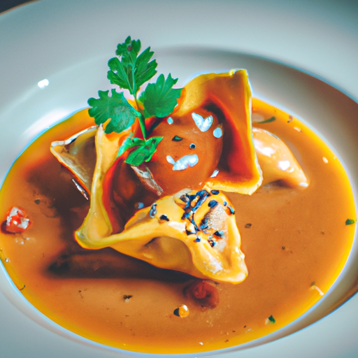 Raviolis croustillants au canard confit et sauce au porto