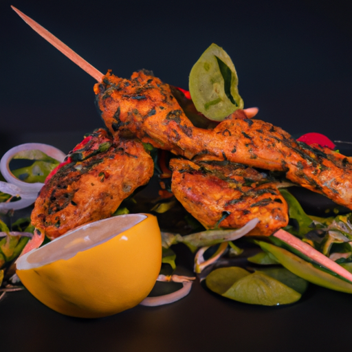 Brochettes de poulet au zaatar et citron confit