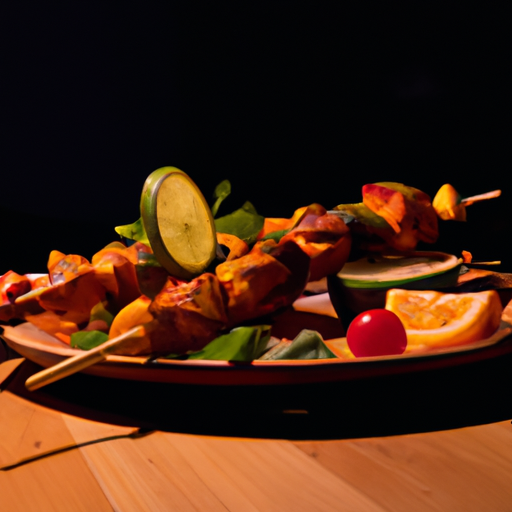 Brochettes de poulet au citron et aux épices orientales