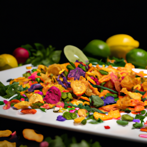 Chips de légumes arc-en-ciel croustillantes