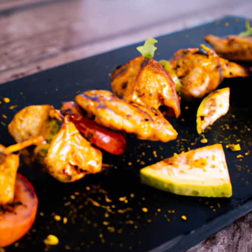 Brochettes de poulet mariné au yaourt et aux épices