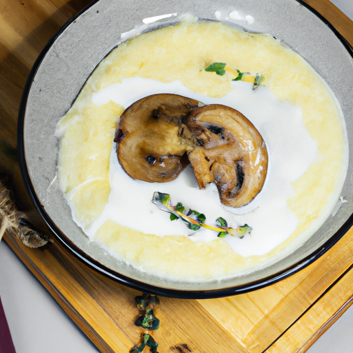Cocotte de polenta crémeuse aux champignons sauvages