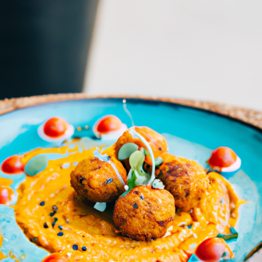 Boulettes de lentilles corail aux épices et sauce coco-curry