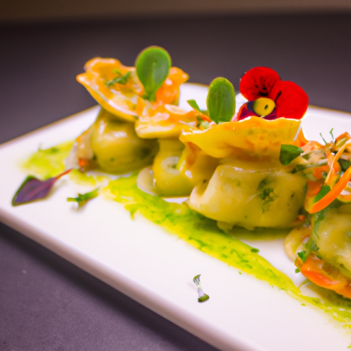 Raviolis croustillants aux crevettes et à la mangue