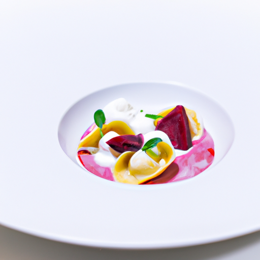 Ravioles sucrées au mascarpone et coulis de fruits rouges