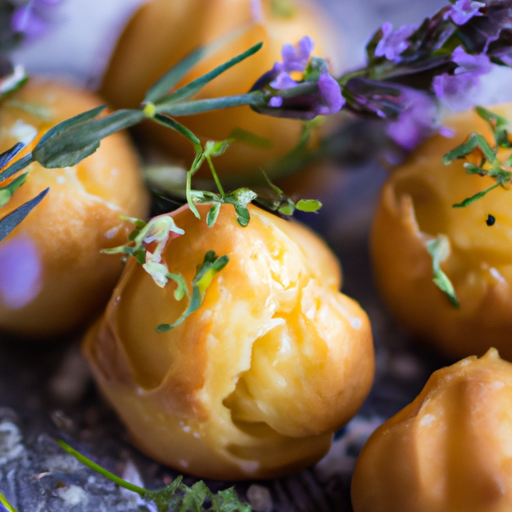 Profiteroles au citron et à la lavande