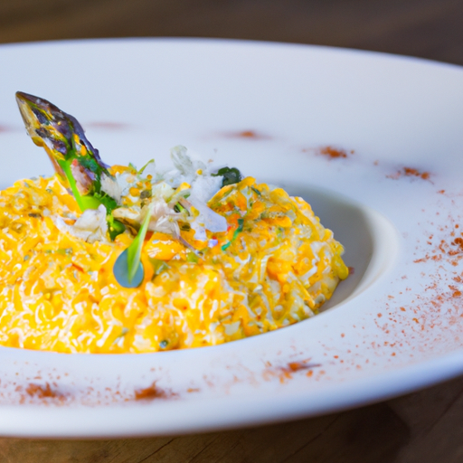 Risotto aux asperges et au safran