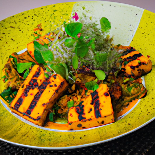 Curry de tofu croustillant aux poivrons et noix de cajou