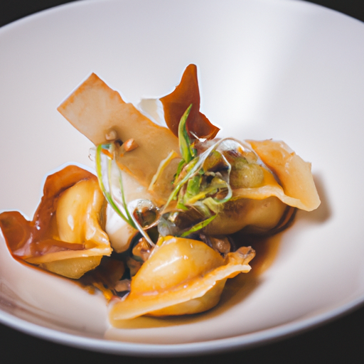 Raviolis croustillants au canard confit et à la sauce teriyaki