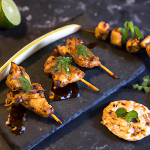 Brochettes de poulet croustillant aux noix de coco