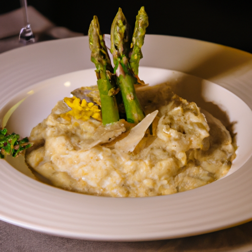 Risotto crémeux aux asperges sauvages