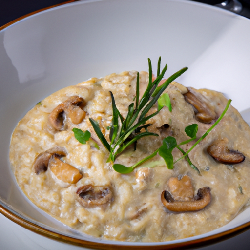 Risotto crémeux aux champignons sauvages