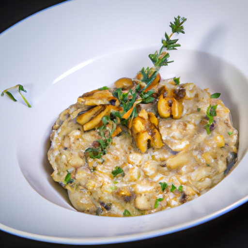 Risotto crémeux aux cèpes et éclats de noisettes