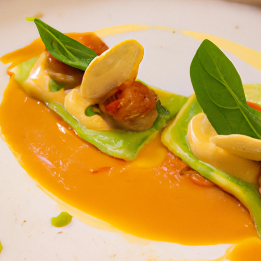Raviolis de courgettes farcis aux tomates confites