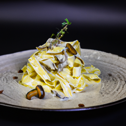 Pâtes fraîches à la crème de truffe et champignons sauvages