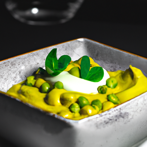 Purée de pois chiches croustillante aux épices exotiques