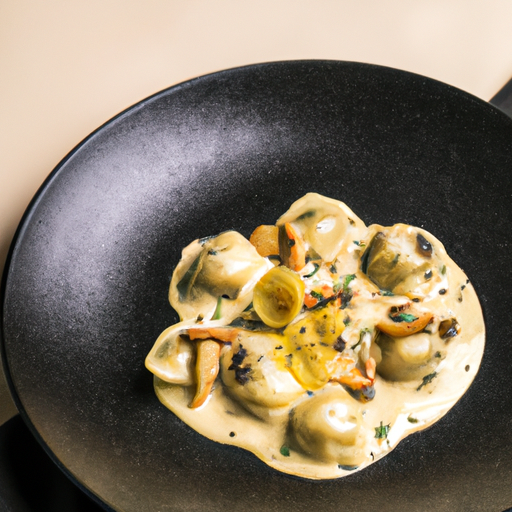 Ravioles croustillantes aux champignons et à la truffe