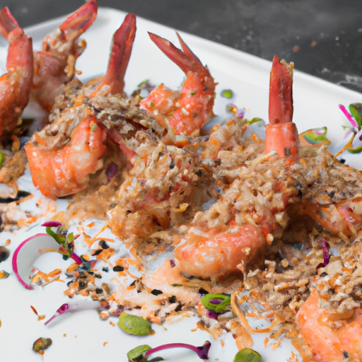 Crevettes croustillantes au sésame et à la coriandre