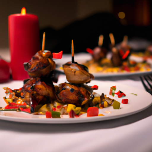 Brochettes de poulet croustillant aux noisettes