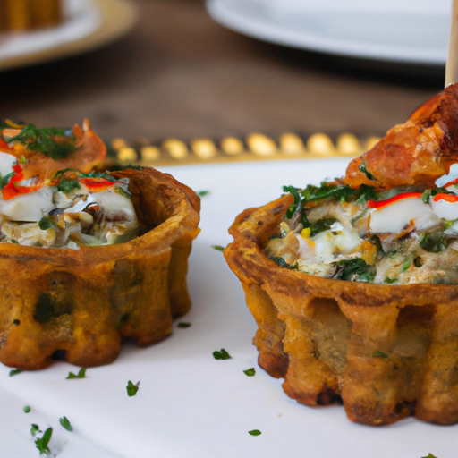 Tartelettes croustillantes au crabe et à la coriandre