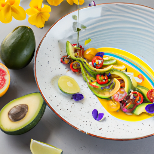 Salade arc-en-ciel aux agrumes et avocat