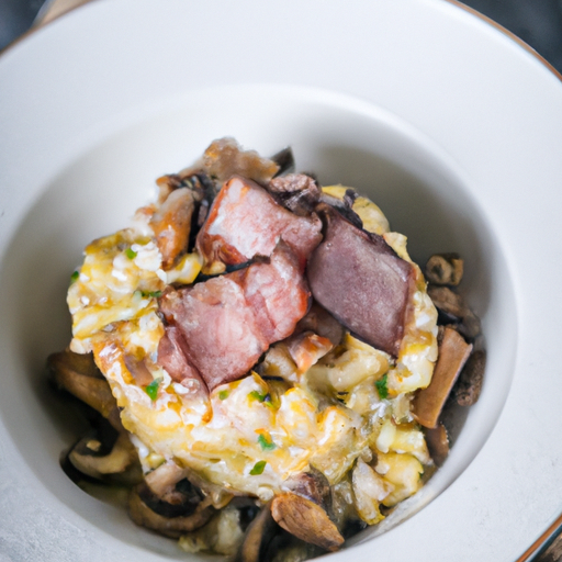 Risotto croustillant à la pancetta et aux champignons sauvages