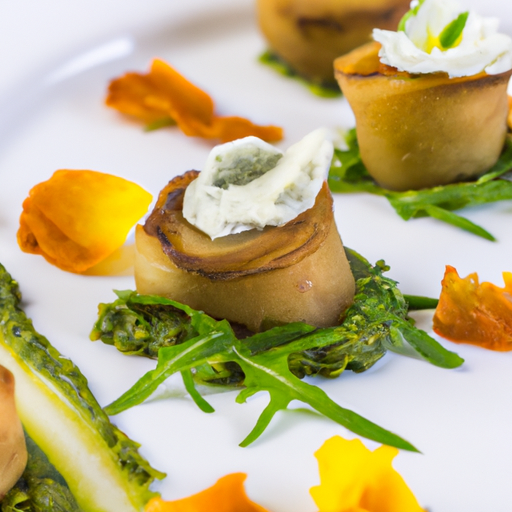 Roulés de patate douce au pesto de roquette