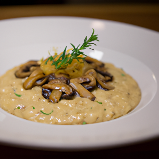 Risotto crémeux aux champignons des bois