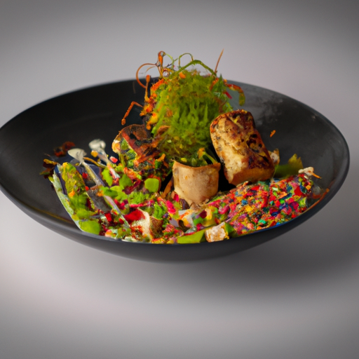 Ramen arc-en-ciel au tofu croustillant