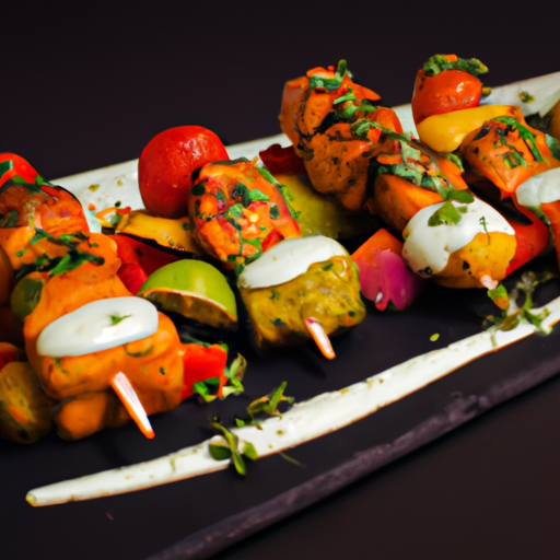 Brochettes de poulet à la mangue et sauce piquante