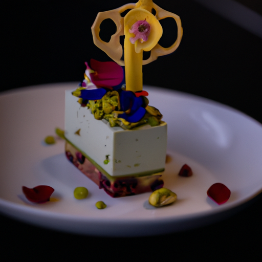Carrés fondants à la pistache et aux griottes