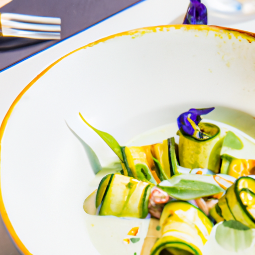 Mézés de courgettes marinées au yaourt et à la menthe