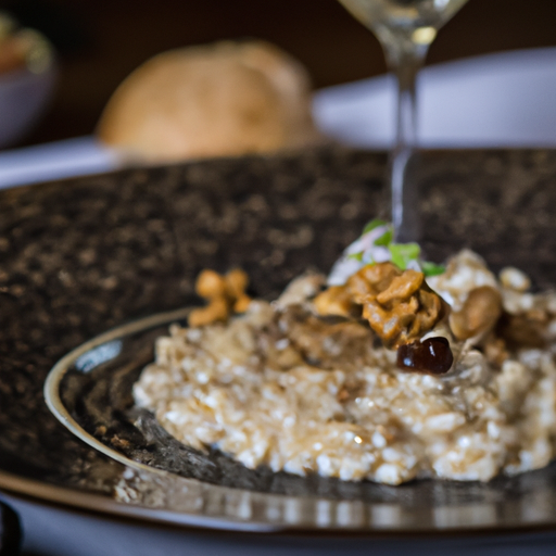 Risotto crémeux aux cèpes et éclats de noisettes