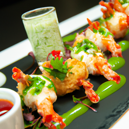 Rouleaux croustillants aux crevettes et à la menthe fraîche