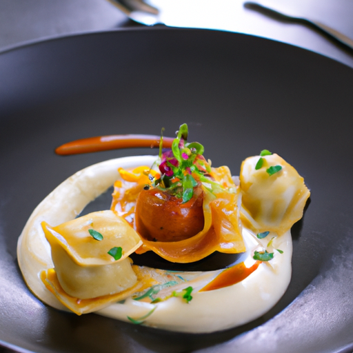 Raviolis croustillants au canard confit et sauce tamarin