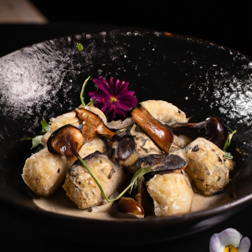 Gnocchis croustillants aux champignons sauvages