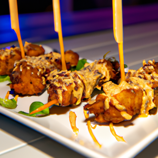 Brochettes de poulet croustillantes aux cacahuètes