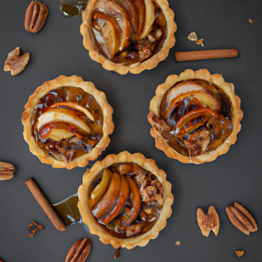 Tartelette aux pommes caramélisées et aux noix de pécan