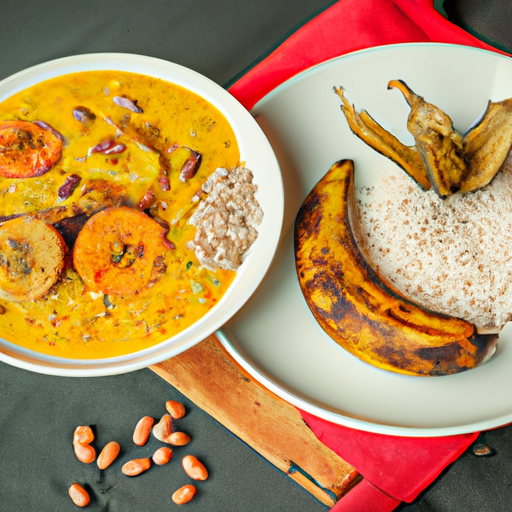 Curry de bananes plantains et dhal de lentilles corail