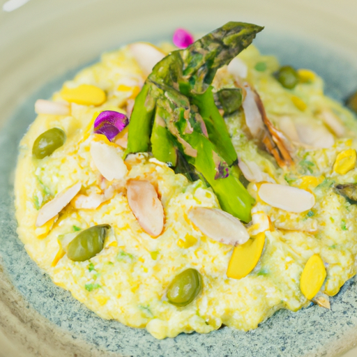 Risotto aux asperges sauvages et pistaches