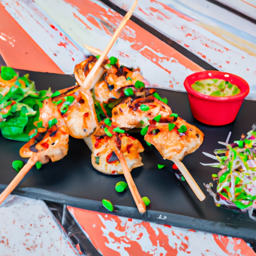 Brochettes de poulet croustillant au sésame
