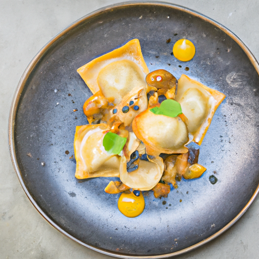 Raviolis croustillants aux champignons sauvages