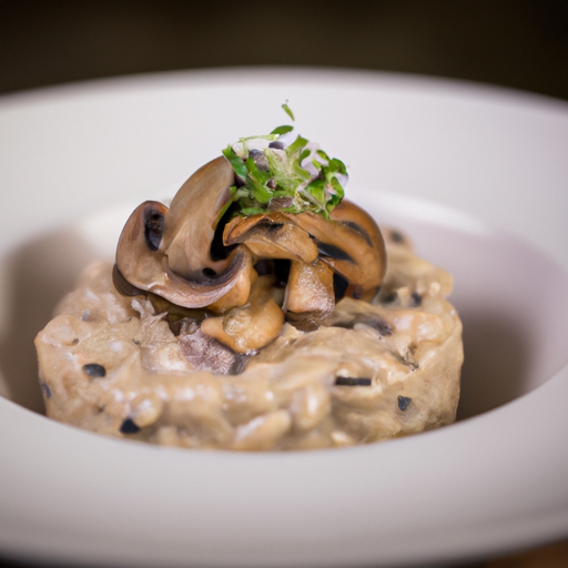 Risotto crémeux aux champignons sauvages