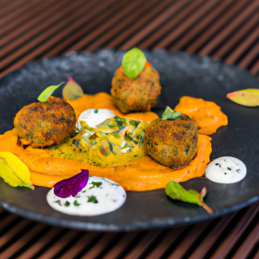 Boulettes de lentilles corail aux épices et sauce coco-curry
