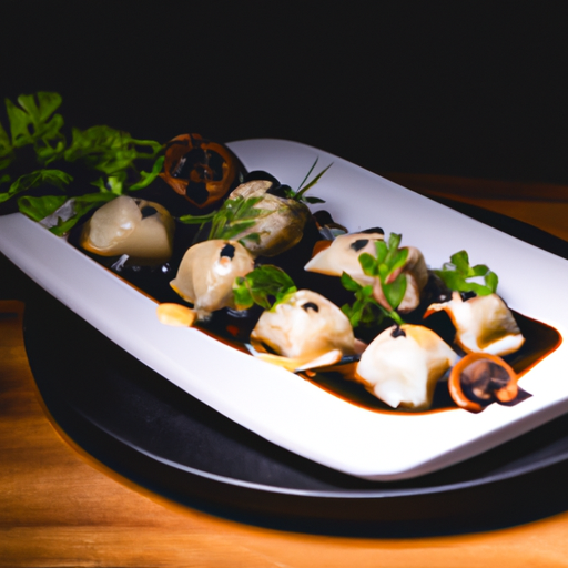 Ravioles croustillantes aux champignons sauvages