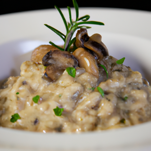 Risotto crémeux aux champignons des bois