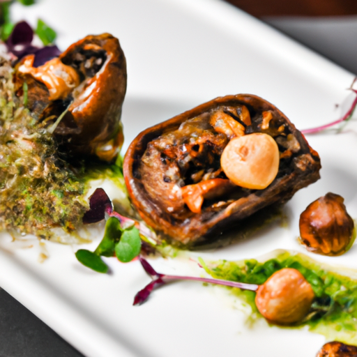 Champignons farcis aux noix et à la sauge