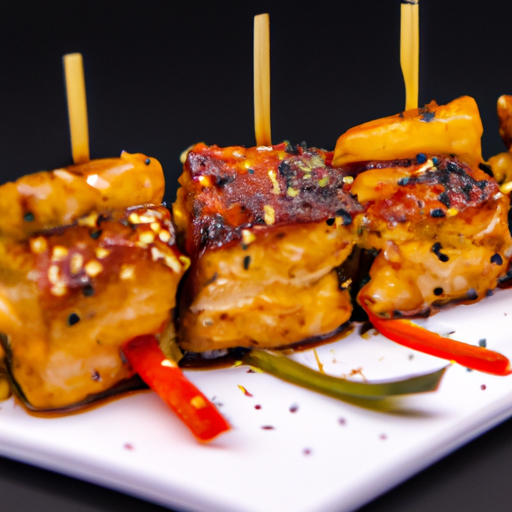 Brochettes de poulet croustillant au sésame